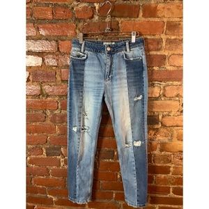 Free People Ripped Multi-Denim Jean